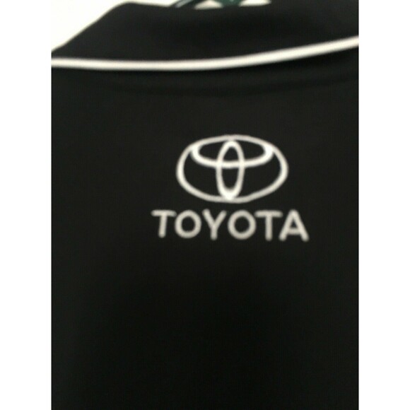 Nike Mens Large Black Short Sleeve Golf Polo Shirt Toyota Racing - Picture 8 of 10
